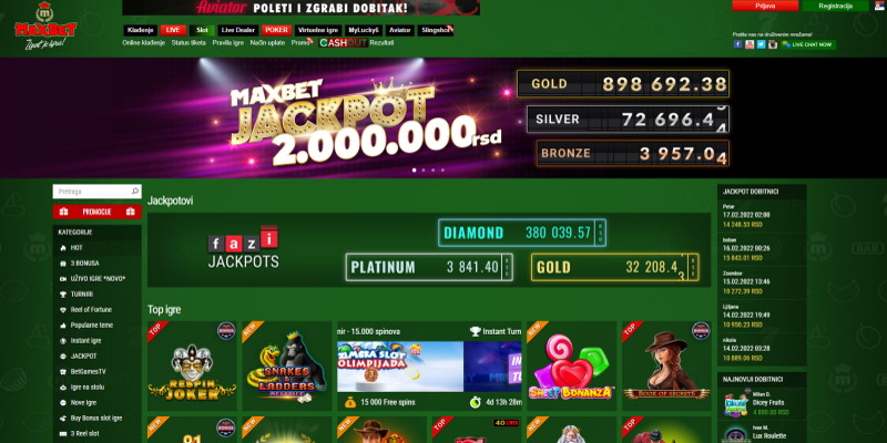 MaxBet Casino kazino igre